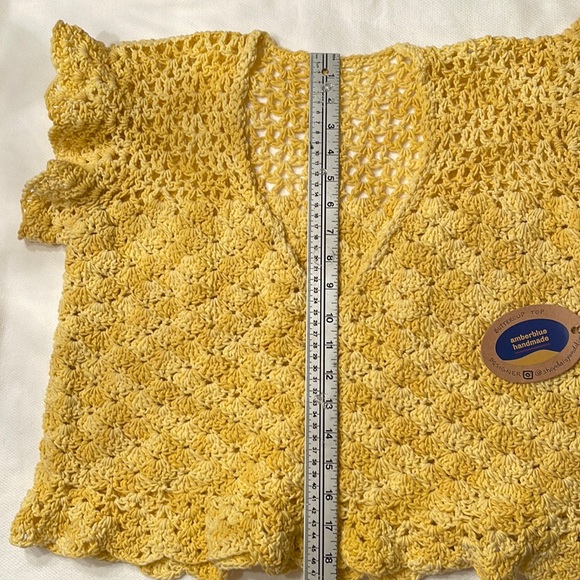 NWT Hand Crafted Crochet Boxy Top (M) - Picture 4 of 9